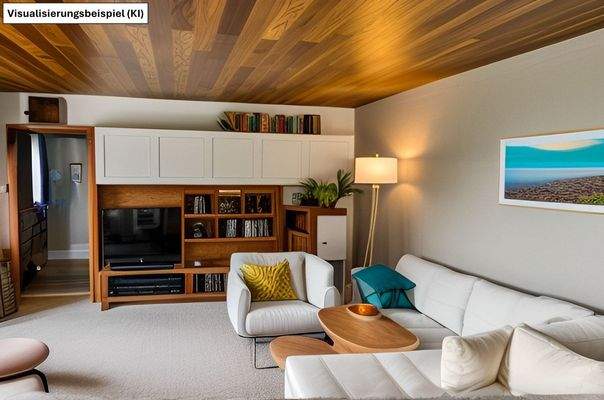 Wohnzimmer als Einrichtungsbeispiel (von KI erstellt)