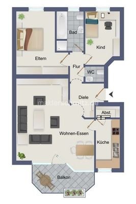 visualisierter Grundriss