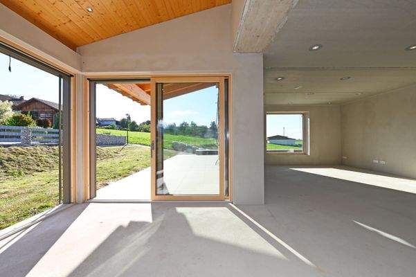 Wintergarten mit Blick auf Dachterasse