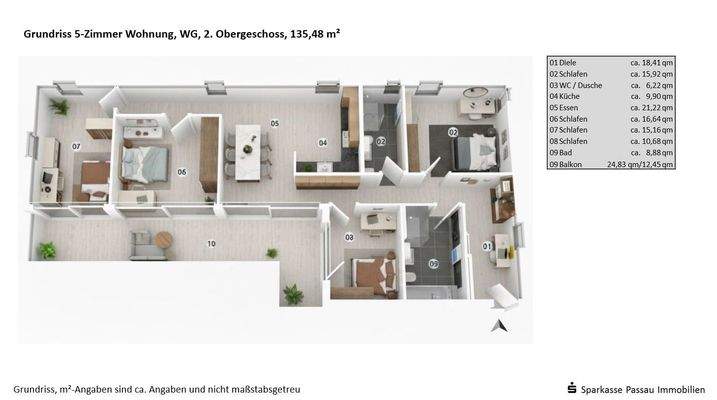 Grundriss WG Wohnung
