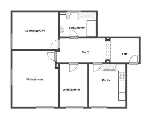 Grundriss Skizze 1.OG links