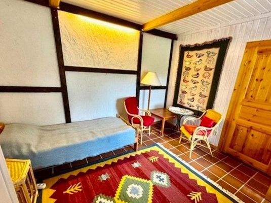 Wohn- und Schlafzimmer mit Duschbad im Souterrain 