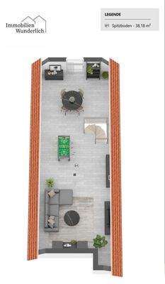 Grundriss Spitzboden