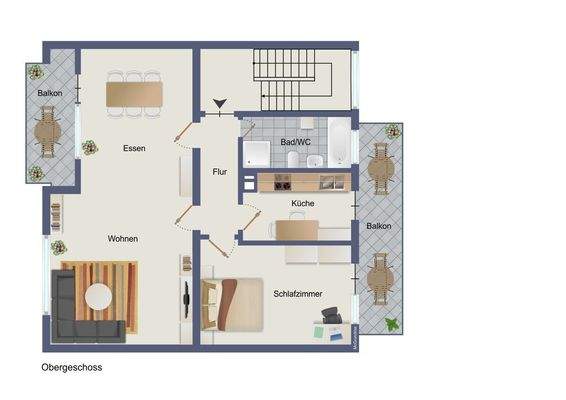 Grundriss OG visualisiert