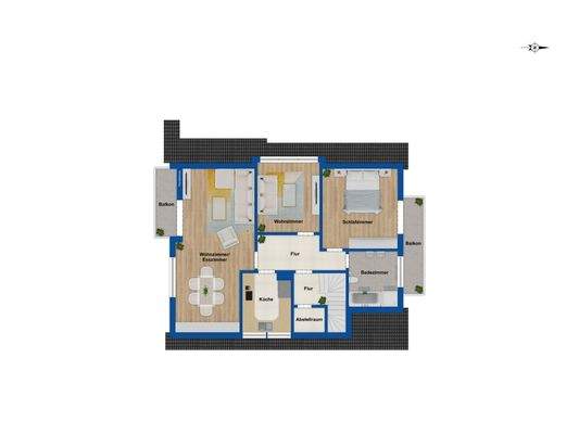 Grundriss Obergeschoss