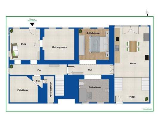 Grundriss EG - Wohneinheit I