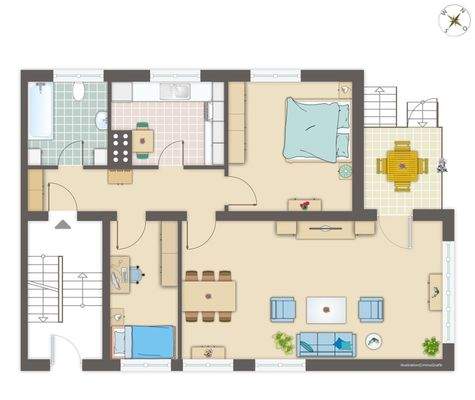Beispiel Grundriss EG rechts