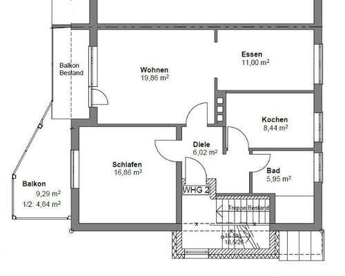 Grundriss Obergeschoss