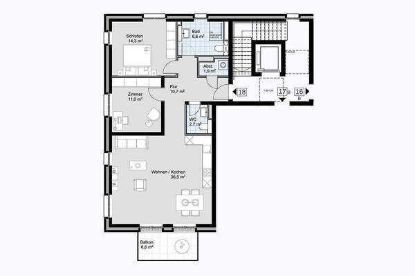 Grundriss Wohnung 18