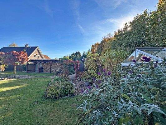 Garten und Gewächshaus