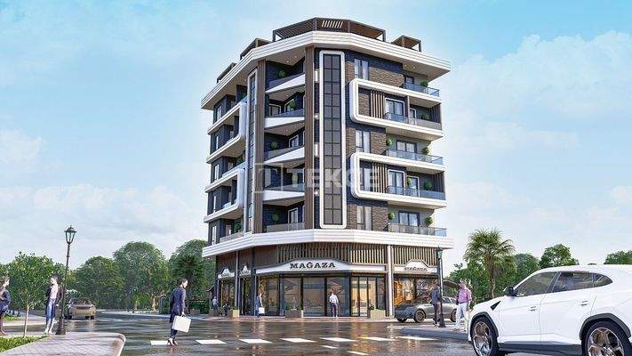 Flats in a Complex 400 M from the Sea in Alanya Antalya
