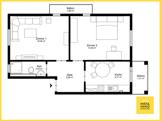 Grundriss 1.OG - Benzenbergweg 1