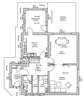 Haupthaus Grundriss EG 