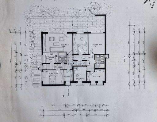 Grundriss Gartenebene