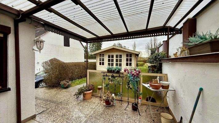 Überdachter Bereich Hauseingang