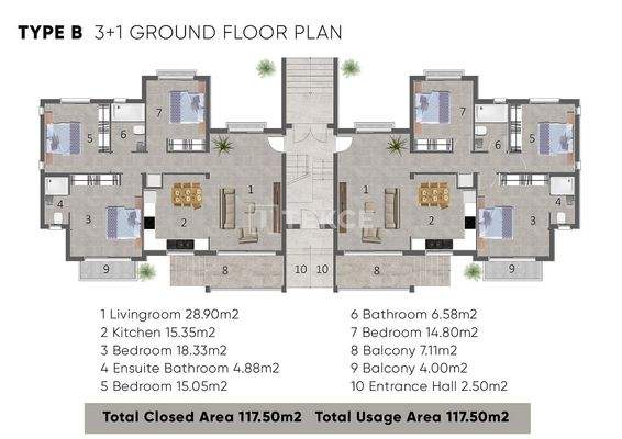 Furnished Apartments Close to the Beach in Girne