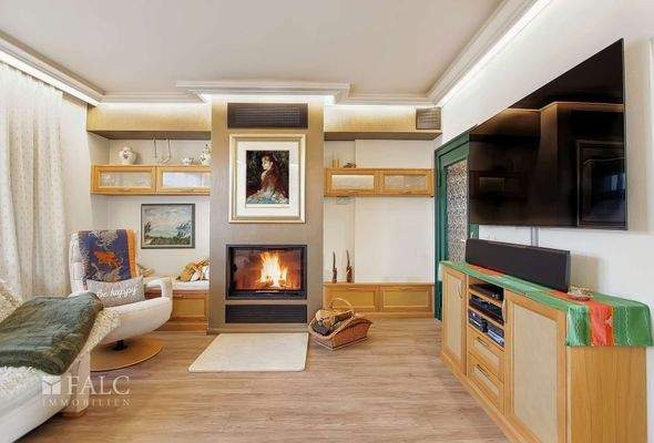 Wohnzimmer inkl. Kamin