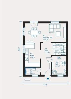 Moderne Grundrissplanung