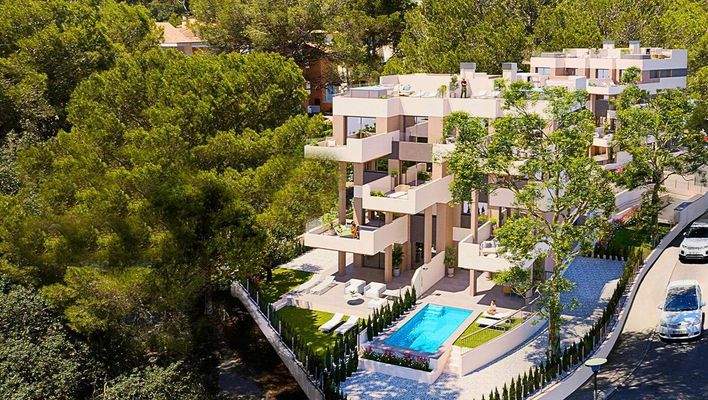 Moderne Wohnanlage „Talaies de Canyamel“ in naturnaher Küstenlage