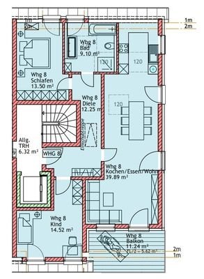 Grundriss Wohnung 8