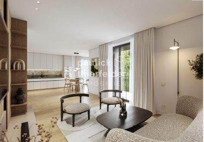 Visualisierung Wohn- und Essbereich aus Exposé