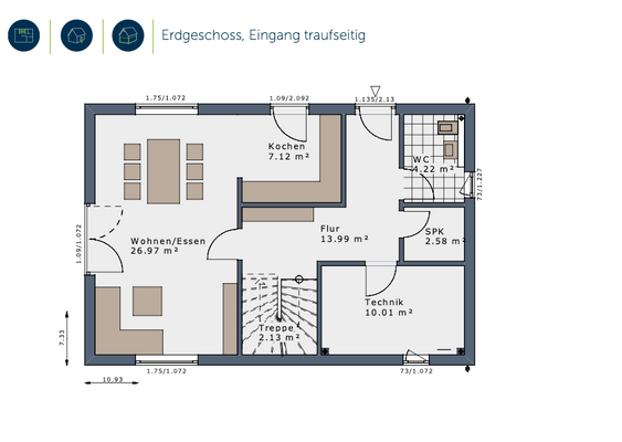 Erdgeschoss Grundriss