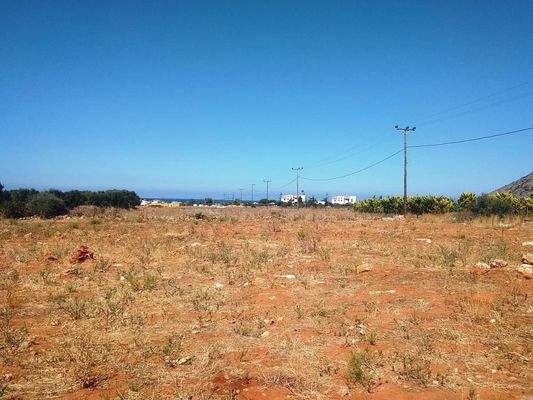 Kreta, Stavros: Grundstück zu verkaufen, nur wenige Meter vom Strand entfernt