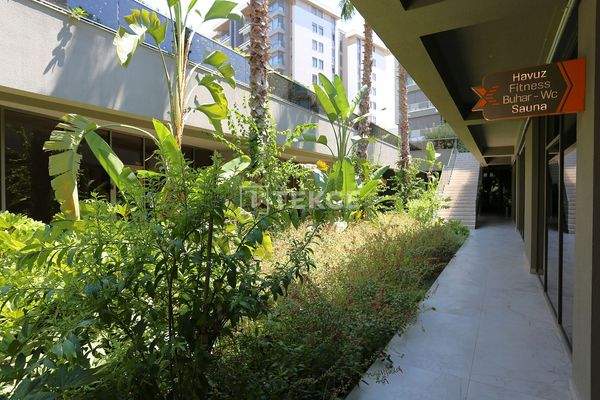 Furnished Apartment in a Complex with a Pool in Konyaaltı Antalya