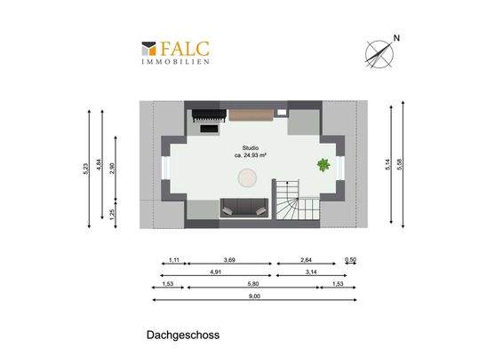 Grundriss Dachgeschoss WE05