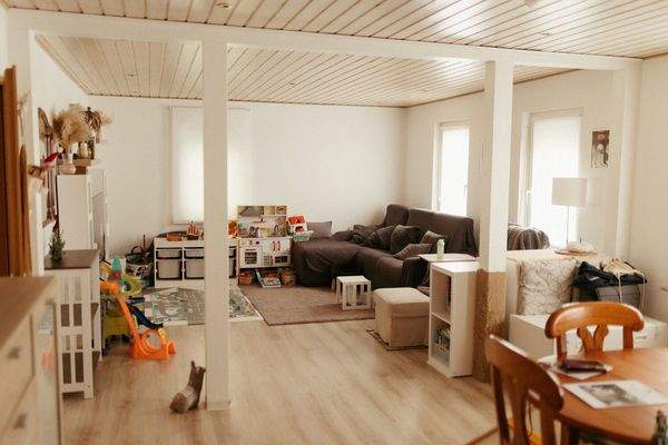 Esszimmer Blick ins Wohnzimmer