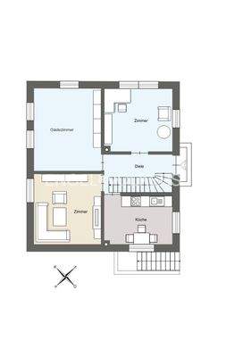 OG: Schön gestaltetes Kinderzimmer mit Bad en suite