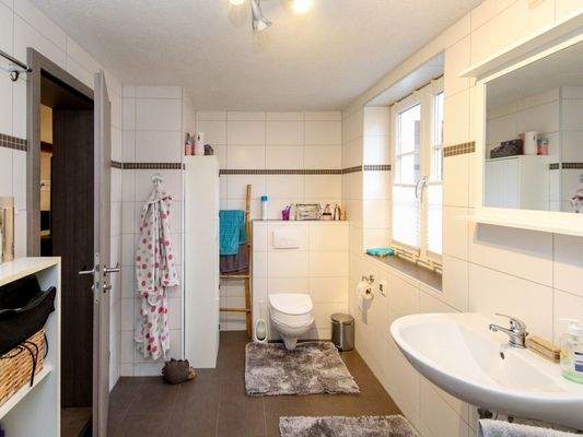 Tageslichtbadezimmer mit Dusche (Wohnung 1)