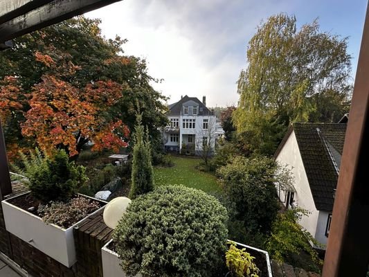 Aussicht Loggia auf Garten