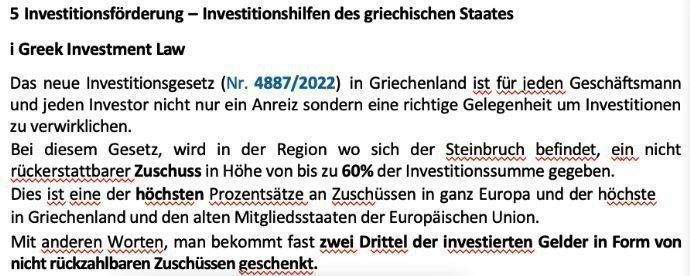 ...60% Investitionszuschüsse vom Staat 
