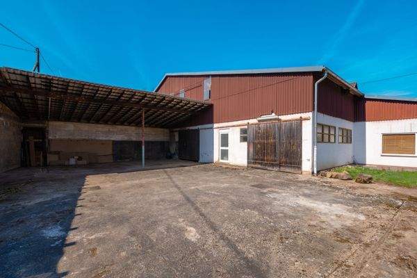 Vorplatz und Einfahrt Halle