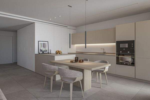 Neue 1-Schlafzimmer Wohnung in Cala Mayor mit privater Terrasse und Meerblick, in unmittelbarer Strandnähe