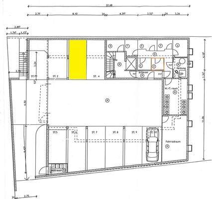 Grundriss Tiefgarage & Abstell