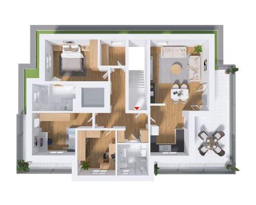 Wohnungsgrundriss (Abb. ähnlich)