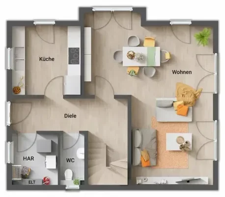 Einfamilienhaus Lichthaus 121 Grundriss Erdgeschos