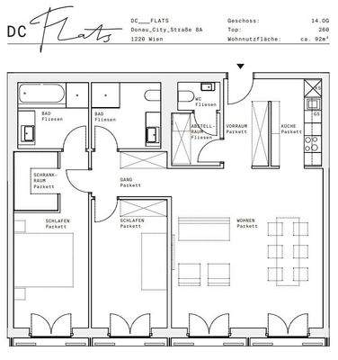 Plan_1220, Donau City S 8A_OG14_TOP 260