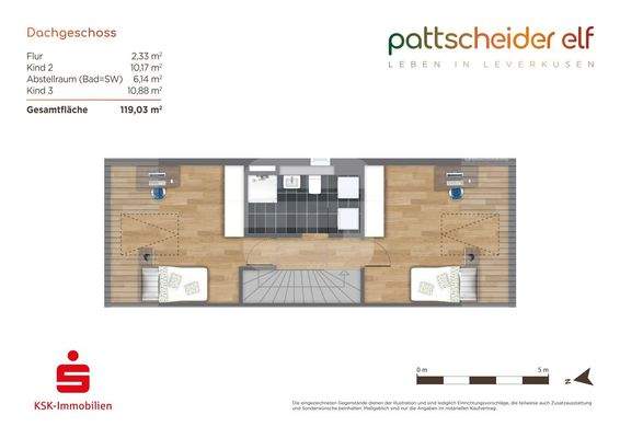 Dachgeschoss Haus rechts