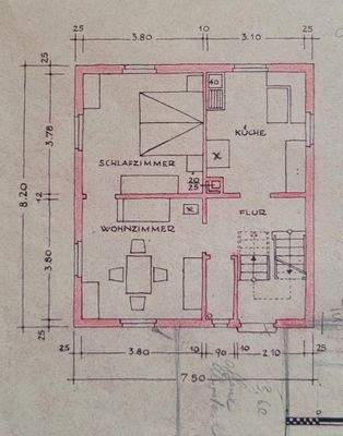Grundrissplan Erdgeschoss (nicht massstäblich)