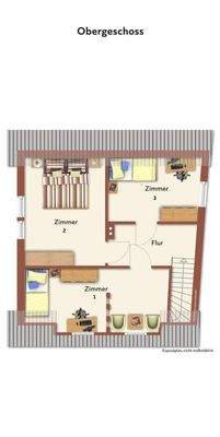 Grundriss OG mit beispielhafter Möblierung