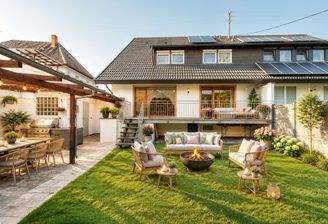 Haus Hinteransicht Vision