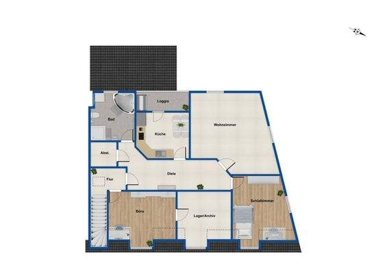 Grundriss Obergeschoss Wohnung