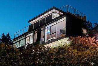 Front-Ansicht Abenddämmerung