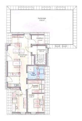 Grundriss / 3-Zimmer-Dachgeschosswohnung