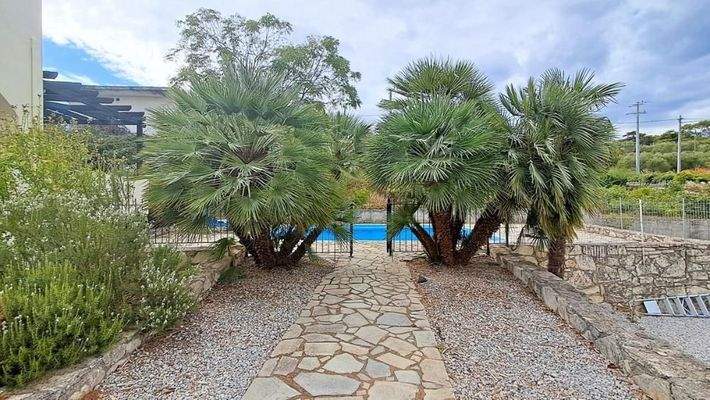 Kreta, Vamos: Einstöckige Villa mit zwei Schlafzimmern, Gemeinschaftspool und privatem Garten