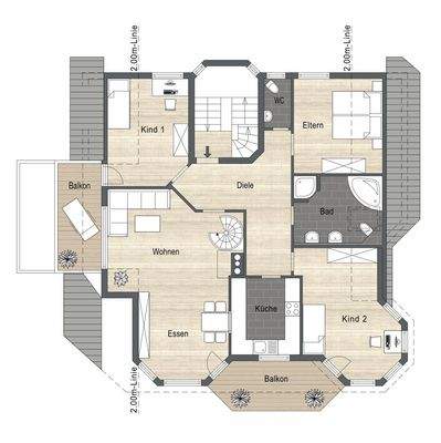 Grundriss Obergeschoss