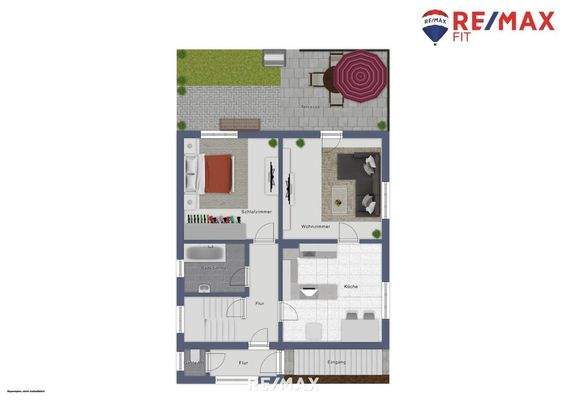 Erdgeschoss mit Außenbereich